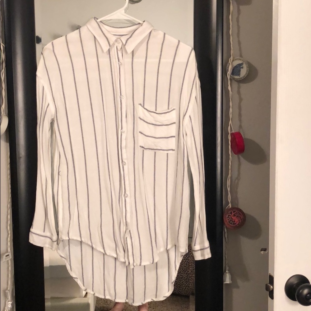 Button up striped blouse